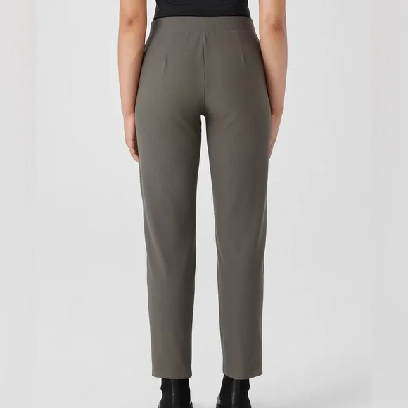 Eileen Fisher Grey Pull-On Straight Leg Pants - Picture 2 of 7